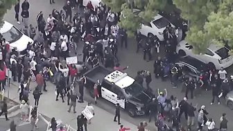Anti-lgbt protesters attack parents outside ca schoolboard meeting.%%