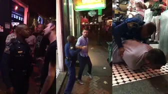 Louisiana Trooper Eliminates Two Drunk Men On Bourbon St.
