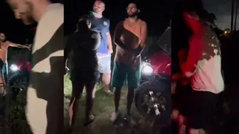 Drunken dudes Harass Neighbor - A Fight Video