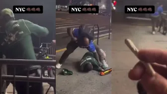 Nerdy Dude Knockouts In Front Of A Convenience Store