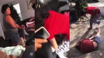 Girl Gets Stomped and Spit On! ????????????
