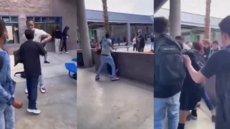 Two Students Fight Outside Classroom