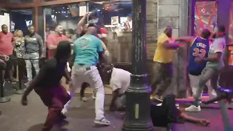 Texas street brawl