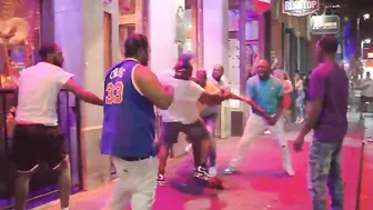 Texas street brawl