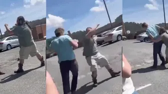 Epic 1 Vs 1 Squabble In A Parking Lot!