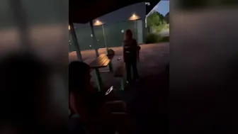 Same Blonde Girl In All Black For Girl Fights!
