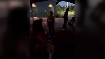 Same Blonde Girl In All Black For Girl Fights!