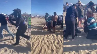 Furry attacks over a recording on the beach