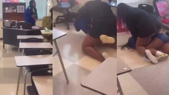 High school Student Fights Substitute Teacher For Taking Her Phone!