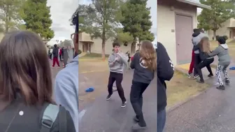 Girl Beats Kid In Front Of Everyone At School