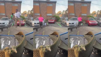 Desperate driver Runs Over Repo Man