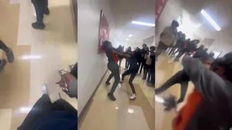 Hallway fight!