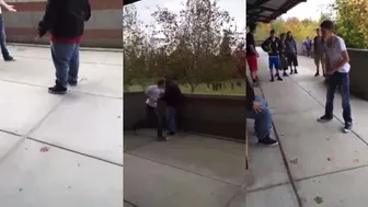 Kid Beats Up Another Kid For Bullying Smaller Kids, Gets School Fight KO