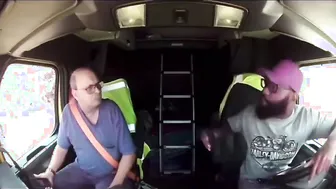 Trainee trucker disputes with instructor.