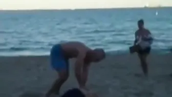Beach Boy Gets Punch KO