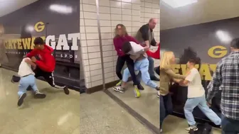Clowning On The Girl After Getting Whooped