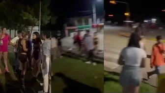 Guy Easily Grabbed Her Away After The Fight