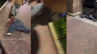 Dog abuser Pulled Back and Forth on Collar