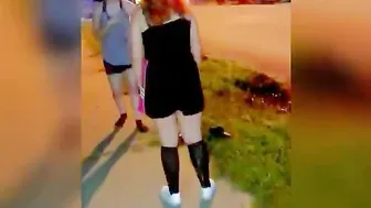 Neighbors fun fight and a quick cop check.