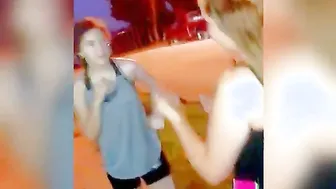 Neighbors fun fight and a quick cop check.