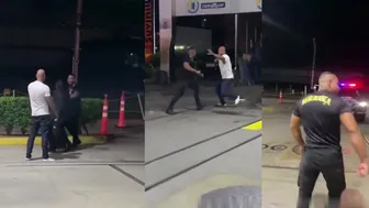 A Guy Gets Beaten Up In Front Of The Police But Acts Like Nothing Happened