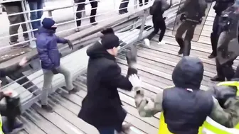 Man Fights Back Against Police In France