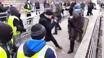 Man Fights Back Against Police In France