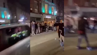 Pub Fight Ends In Ankle Knockout!