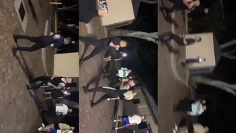 Two Guys Boxing On Street