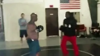 Random Dude Challenges An MMA Fighter At The Gym
