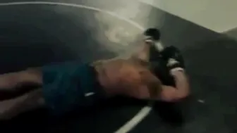 Random Dude Challenges An MMA Fighter At The Gym