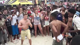 Epic Knockout At The Beach