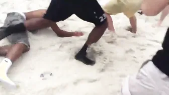 Epic Knockout At The Beach