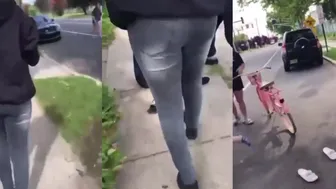 White Girl And Her Friend Gets WHOOPED For Talking shit!