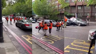 Man Attacks Oil Protesters Just Stop It!