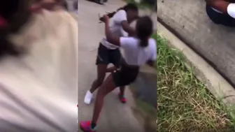 Girl Runs Off The Bus To Fight Another Girl!