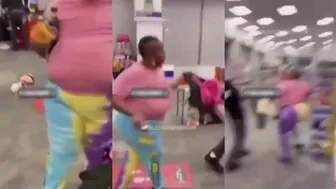 Cvs security Guard Sucker Punches Woman!