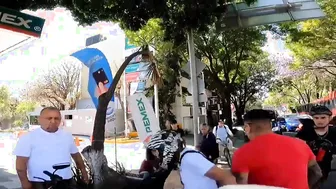 Motorcycle Speeding On A Bicycle Rail