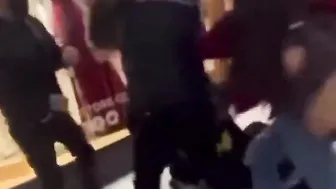 Security Guard Sneak Attacked By Teenager