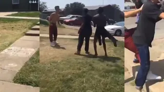 Guy Runs Out With Ps4 Controller For The Fight!