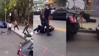 She Tried to Break Up a Fight with Her Baby in Arms - Wild Moment!