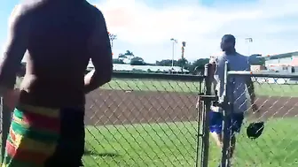 Man vs. Guy On The Baseball Field