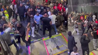 John Gottis Team vs Floyd Mayweathers Team Backstage Fight