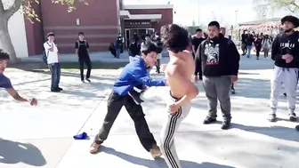 Guy in Blue Claims Crip Thus There Was Beef
