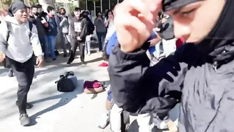 Guy in Blue Claims Crip Thus There Was Beef