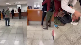 Knife vs Bare Hands In A Bank Robbery Attempt