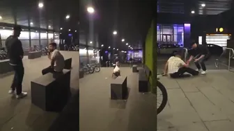 Guy vs. Someone Over Bathroom Follow-In Incident