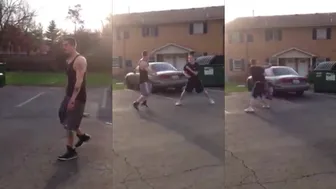 Little scrap outside - A Daily Fight Video