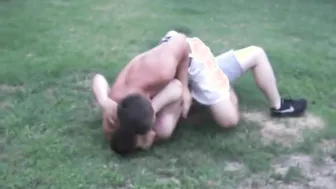 Rained Blows Down On Him