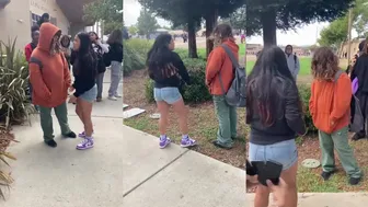 New Student In School As Everyone Watches